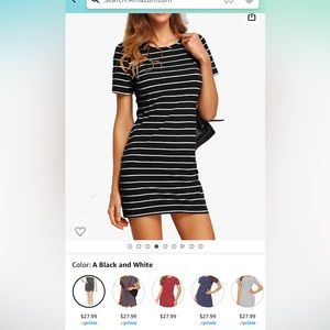 NWOT striped tee shirt dress